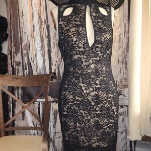 Elegant Black Lace Dress